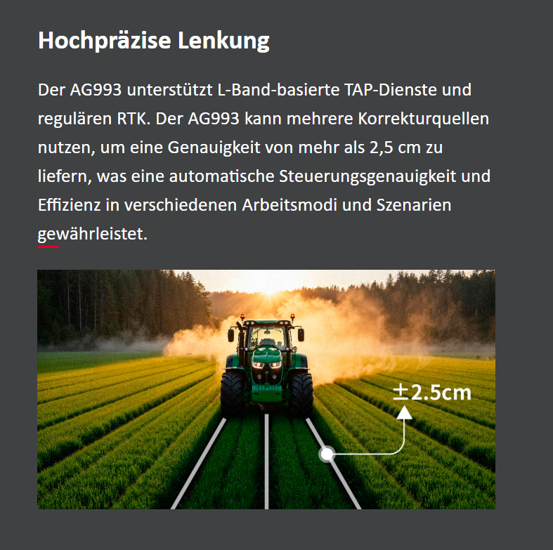 Tersus AG993 RTK GPS-Lenksystem